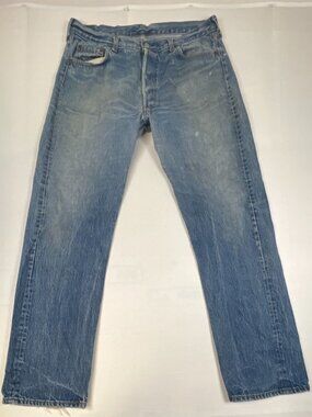 Vtg Levi’s 501-0115 Jeans Made in USA Button Fly Stone Wash 36x32